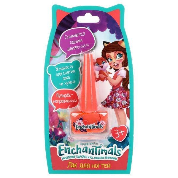 Косметика для девочек Энчантималс лак для ногтей, коралловый на блистере МИЛАЯ ЛЕДИ в кор.4*24шт