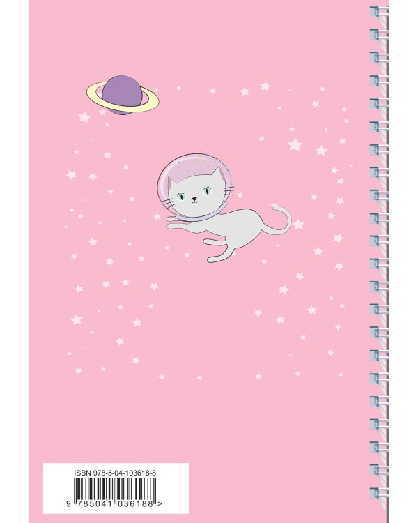 Ежедневник Lost in space (Кошки в космосе) А5, твердая обложка, 192 стр.