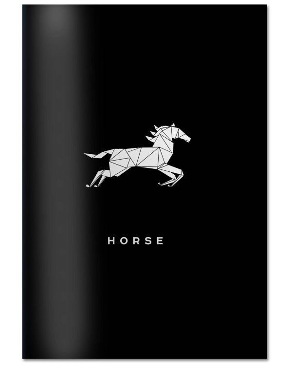 Horse. Тетрадь общая (А5, 48 л., сер. фольга, накидка 4 п. полноцвет)