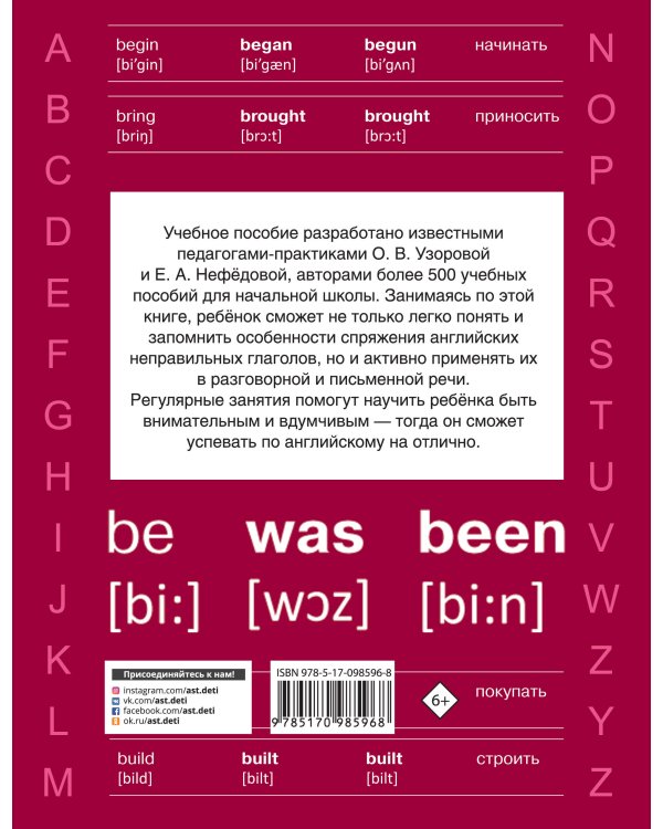Быстро учим неправильные английские глаголы