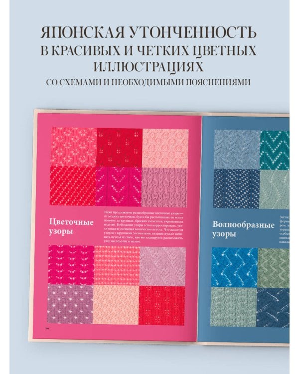 280 японских ажуров для вязания на спицах. Большая коллекция изящных узоров