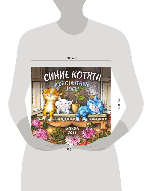 Синие котята. Любопытные носы. Календарь настенный на 2025 год (300х300 мм)