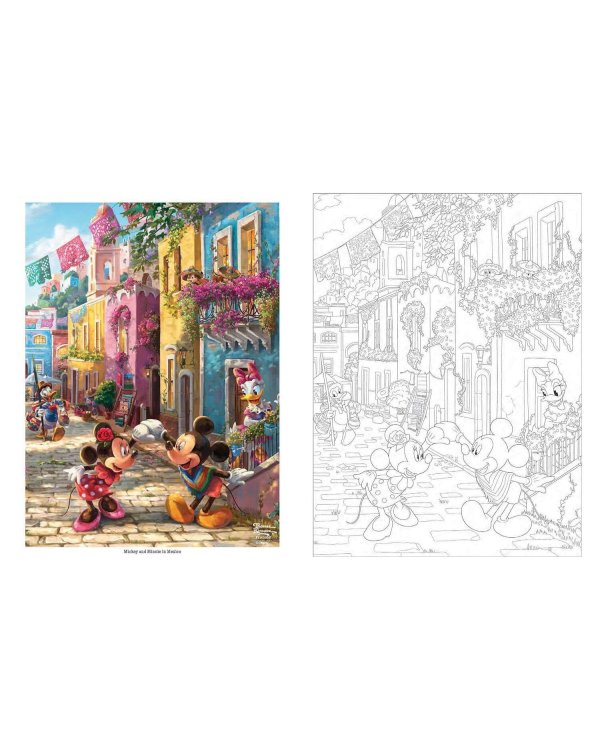 Disney Dreams Collection Thomas Kinkade Studios Celebrations Coloring Book Раскраска Disney Collection от Томаса Кинкейда /Книги на английском языке