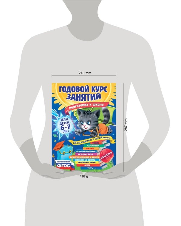 Годовой курс занятий: для детей 6-7 лет. Подготовка к школе (с наклейками)