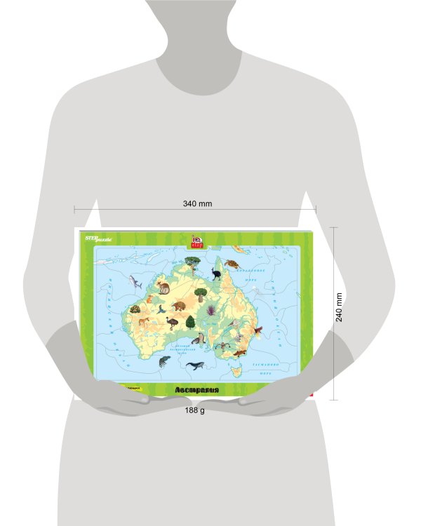 Развивающий пазл "Австралия" (большие) (IQ step)