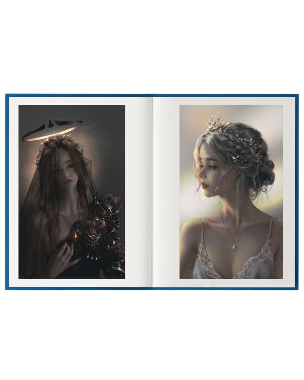 Призрачный Клинок. GhostBlade. Иллюстрации WLOP. Темная синева