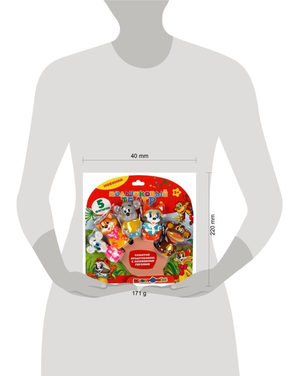 Игрушка пластизоль для купания пальчиковый театр герои ЭКРАН в блист. КАПИТОШКА в кор.2*12шт