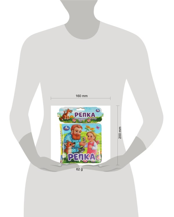 Репка (книга-пищалка для ванны) 14х14см 8стр Умка в кор.60шт