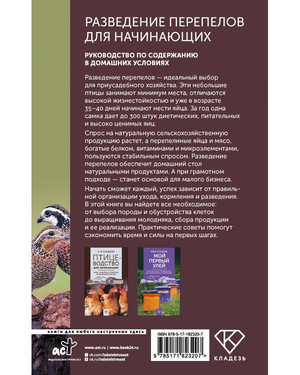 Разведение перепелов для начинающих. Руководство по содержанию в домашних условиях