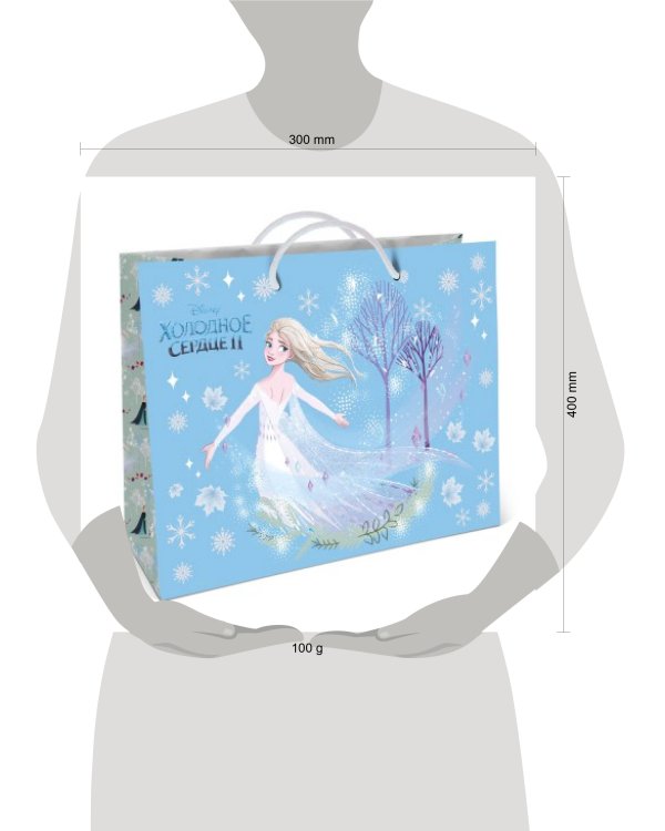 Холодное Сердце.Пакет подарочный большой - 1, 400*300*140 мм