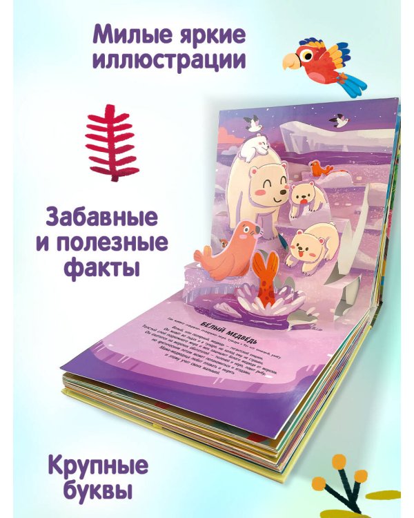 Животные. Pop-up панорамка с крупными буквами