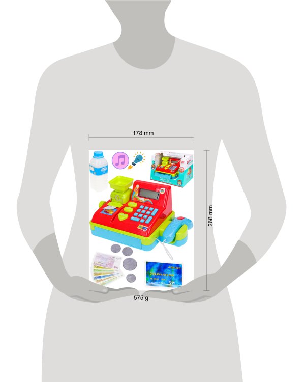 Игровой  набор. Касса(23*13*11) "УНИВЕРСАМ"(звук,бат.2шт.АА не в компл.) ( Арт. 1976268)