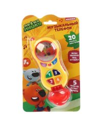 Музыкальный телефон Ми-ми-мишки 5 песен из м/ф, телефонные фразы и звуки, свет. Умка в кор.2*72шт