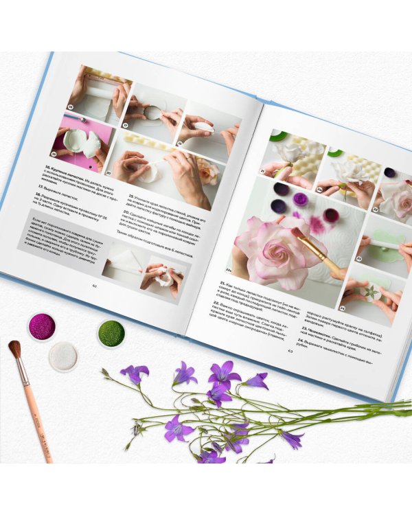 Сахарные цветы. Пошаговый гид по созданию цветов из сахарной мастики для декора тортов