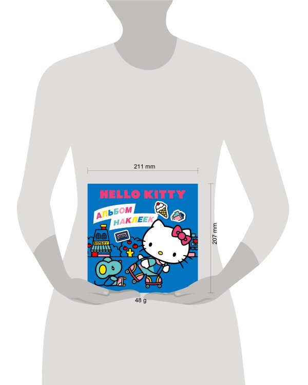 Hello Kitty. Альбом наклеек синий (100 штук)