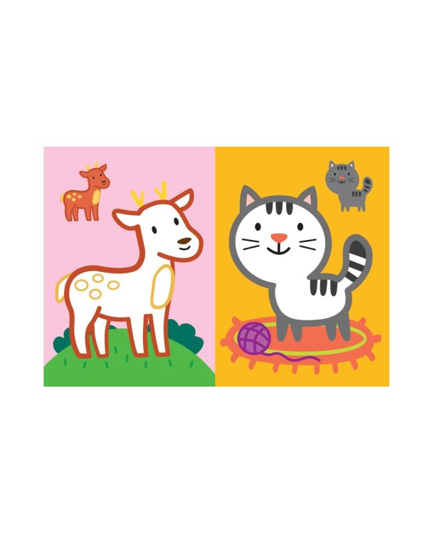 Раскраска с цветным контуром (Ежик)