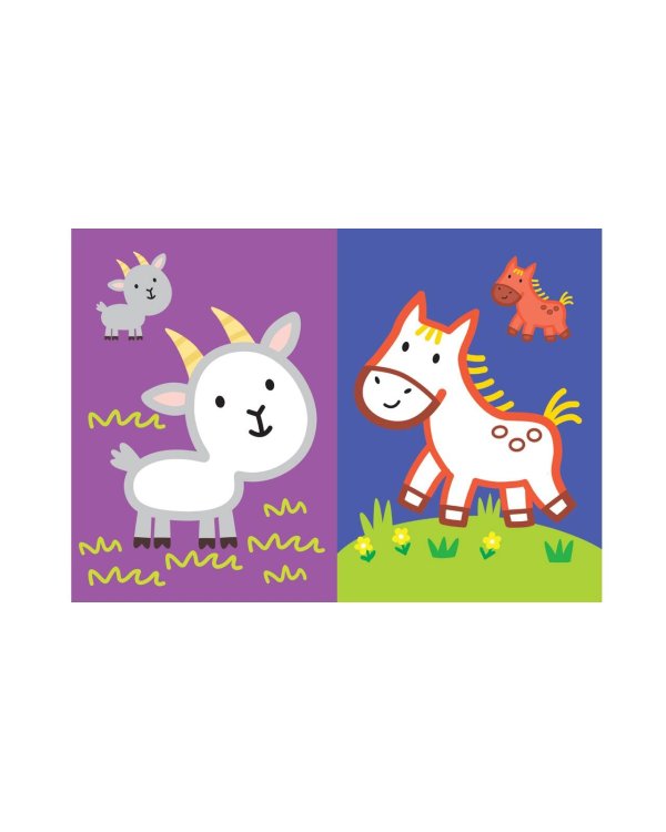 Раскраска с цветным контуром (Ежик)