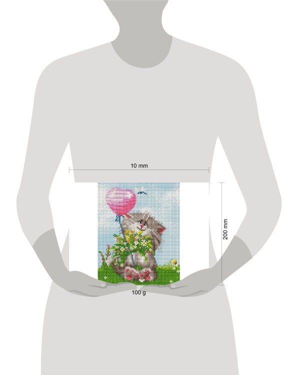 Мозаичные картины. Кот с букетом (424-ST-PS)