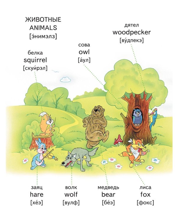Английский с 2-х лет в картинках