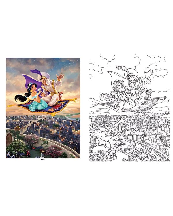 Disney Dreams Collection Thomas Kinkade Studios Disney Princess Coloring Book Раскраска Принцессы Disney /Книги на английском языке