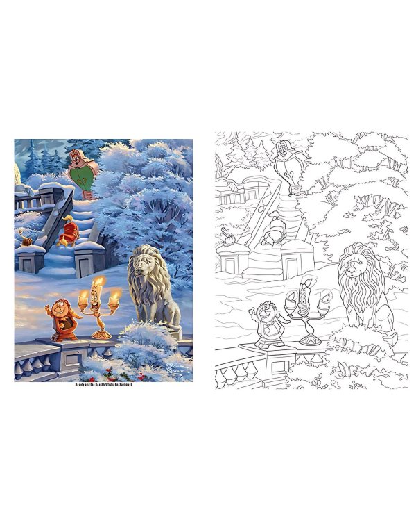 Disney Dreams Collection Thomas Kinkade Studios Disney Princess Coloring Book Раскраска Принцессы Disney /Книги на английском языке