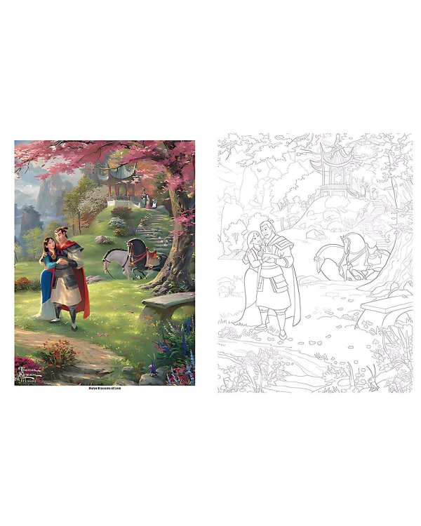 Disney Dreams Collection Thomas Kinkade Studios Disney Princess Coloring Book Раскраска Принцессы Disney /Книги на английском языке