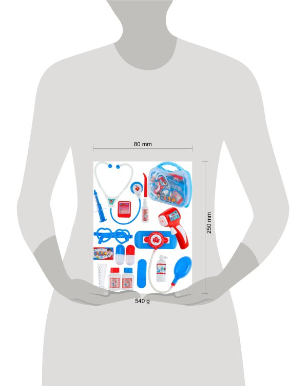 Игровой набор доктора в чемоданчике  "Врач"(36х31х27)(16 предметов) ( Арт. 2162283)