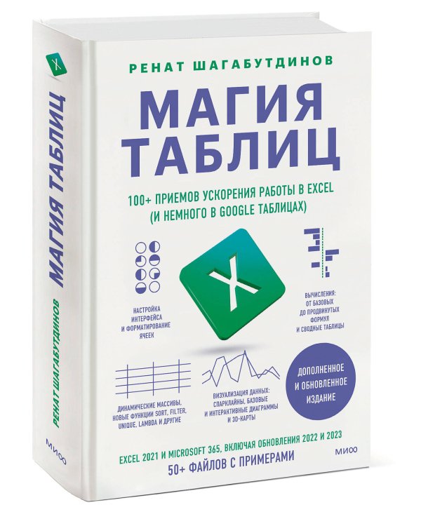 Магия таблиц. 100+ приемов ускорения работы в Excel (и немного в Google Таблицах)