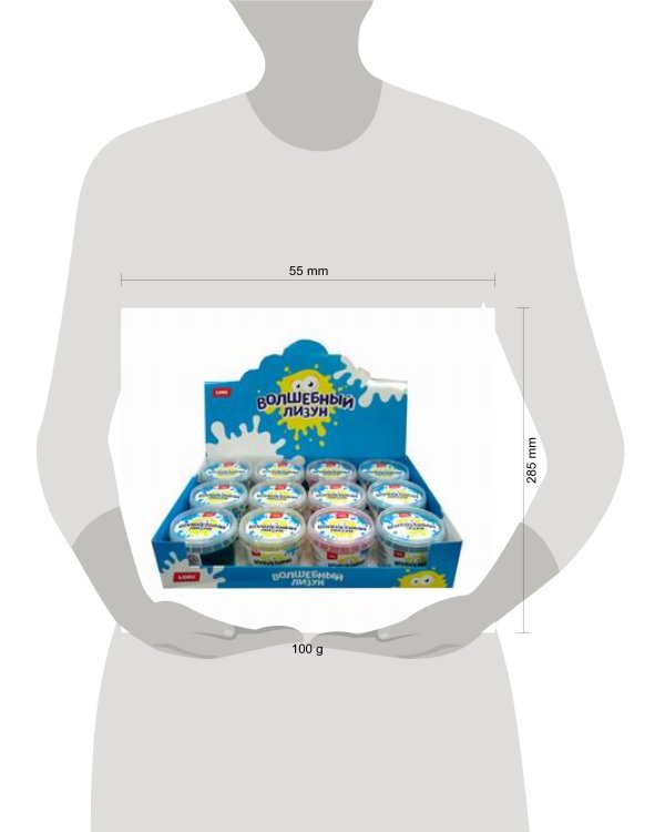 Шоу-бокс Волшебный лизун в ассортименте  12 шт.по 120 мл (100 г.)