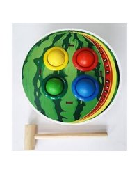 Деревянная игрушка.Стучалка цветная «Арбуз», 4 отверстия (Арт. 115304)