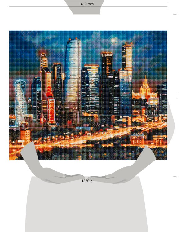 654-ST-S Вечерние огни Москва Сити