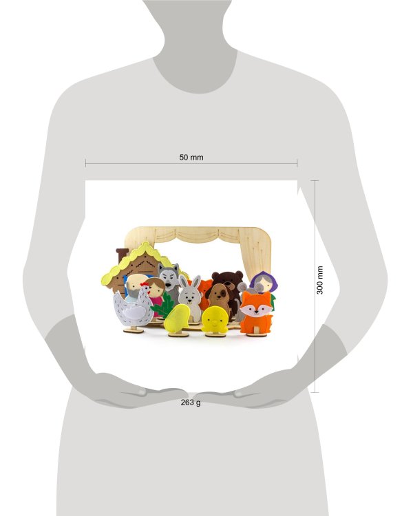 Настольный театр «Набор 3 в 1» (Колобок, Репка, Курочка Ряба) (Фетр), 1001008