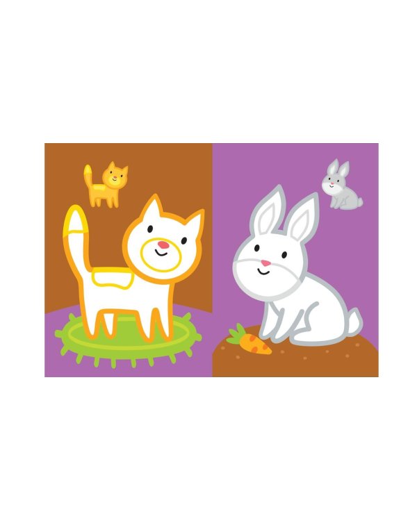 Раскраска с цветным контуром (Жираф)