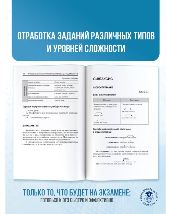 ОГЭ. Русский язык. Полный курс в таблицах и схемах для подготовки к ОГЭ