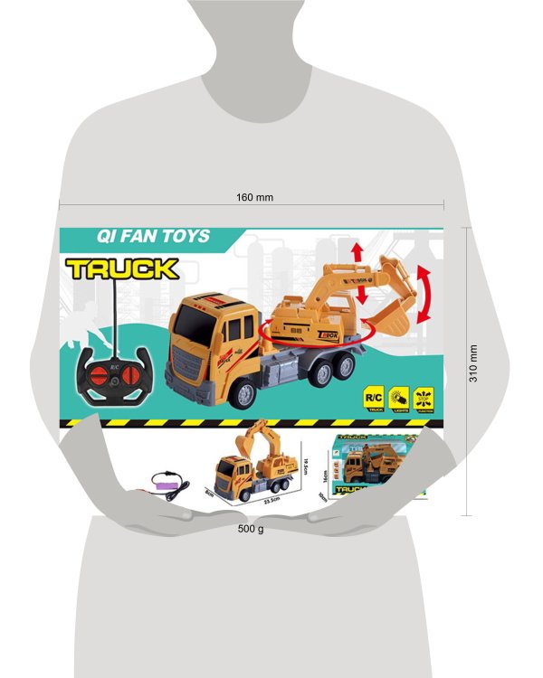 Машинка на р/у "Экскаватор"(23,5х8х19,5 см)(свет,3,7В в к-те,2*АА не в к-те,в кор.) ( Арт. 2171158)