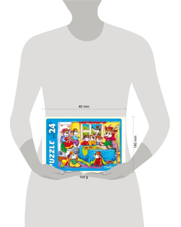 15. МАКСИ-ПАЗЛЫ 24 элемента. ВОЛК И СЕМЕРО КОЗЛЯТ (Арт. ПУ24-0603)