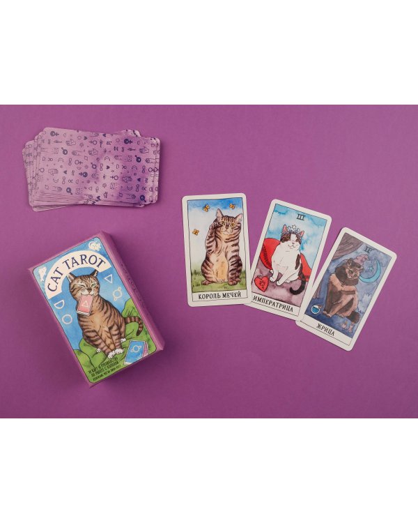 Cat Tarot. Таро Котиков (78 карт и руководство в подарочном футляре)