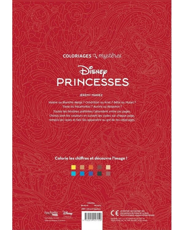 Coloriages mysteres Disney Princesses Раскраска Волшебный мир Диснея Принцессы /Книги на английском языке