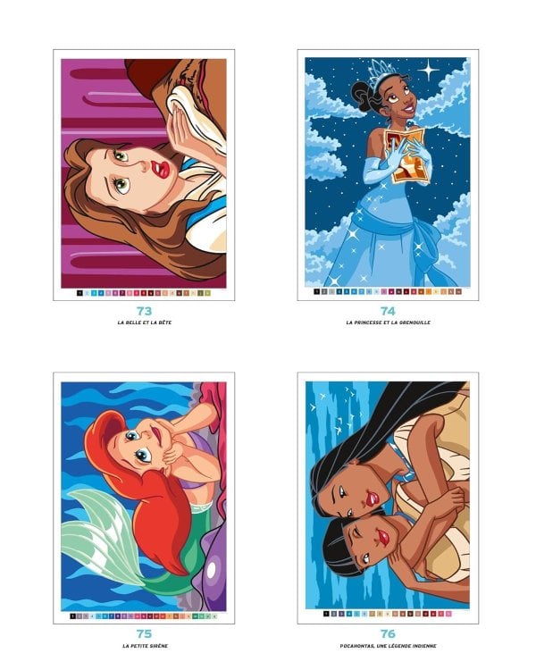 Coloriages mysteres Disney Princesses Раскраска Волшебный мир Диснея Принцессы /Книги на английском языке