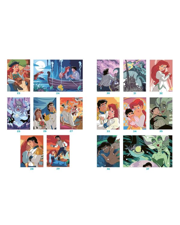 Coloriages mysteres Disney La Petite Sirene Раскраска Волшебный мир Диснея Русалочка /Книги на английском языке