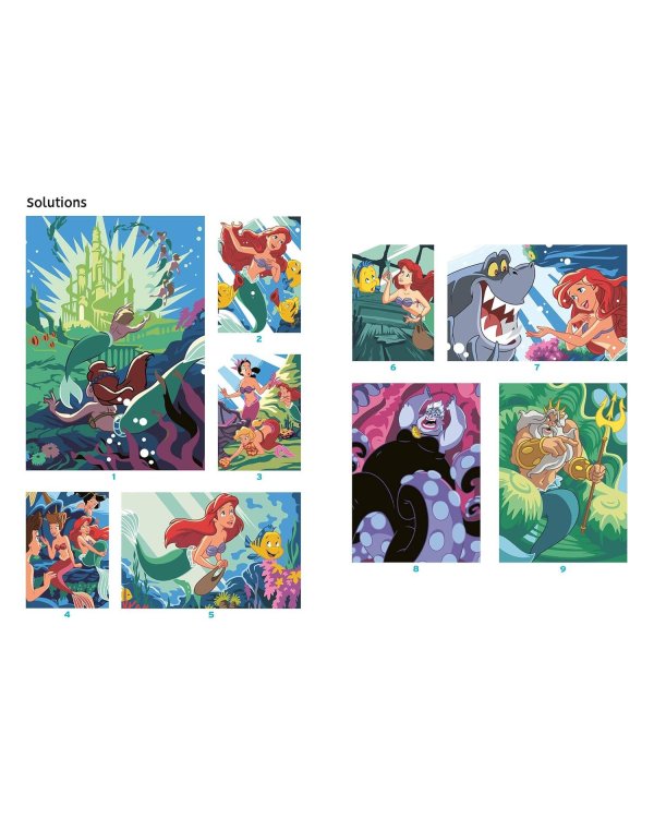 Coloriages mysteres Disney La Petite Sirene Раскраска Волшебный мир Диснея Русалочка /Книги на английском языке
