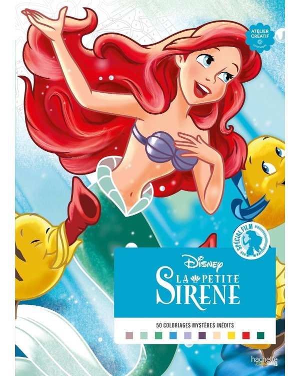 Coloriages mysteres Disney La Petite Sirene Раскраска Волшебный мир Диснея Русалочка /Книги на английском языке