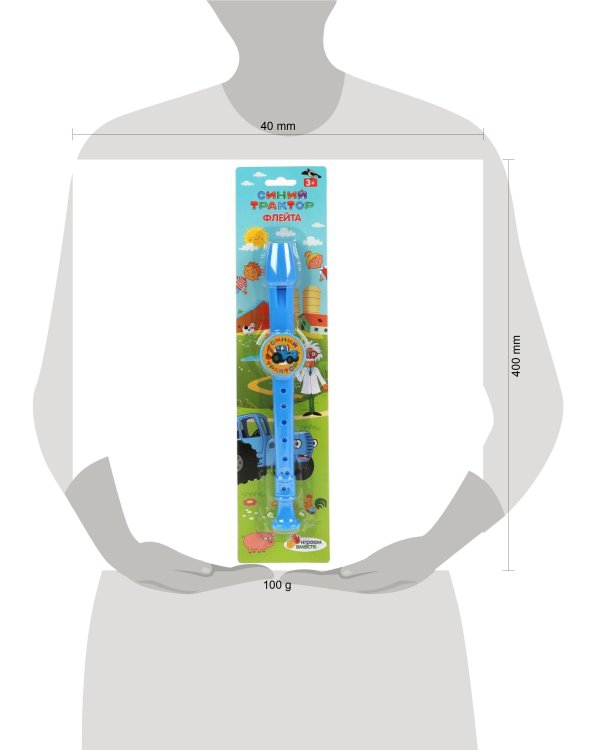 Флейта Синий ТРАКТОР блист.20*17*5см ИГРАЕМ ВМЕСТЕ в кор.192шт