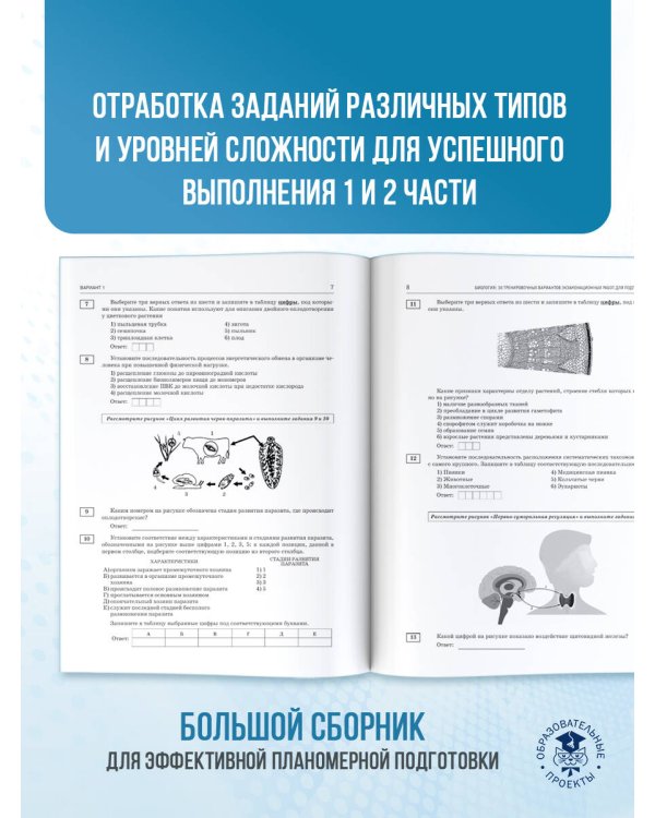 ЕГЭ-2026. Биология. 30 тренировочных вариантов экзаменационных работ для подготовки к единому государственному экзамену