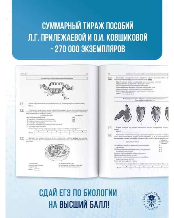 ЕГЭ-2026. Биология. 30 тренировочных вариантов экзаменационных работ для подготовки к единому государственному экзамену