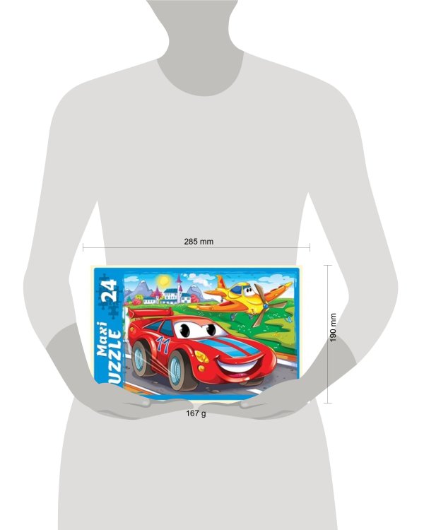 МАКСИ-ПАЗЛЫ. 24 элемента. БЫСТРЫЕ ГОНКИ (Арт. ПМ-6360)