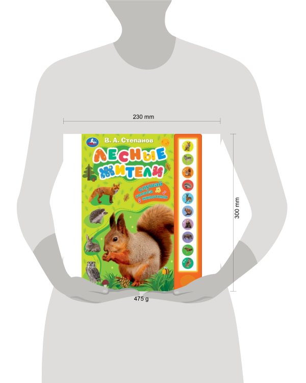 Лесные жители Степанов В.А. (10 зв. кнопок) 233х302мм 10стр Умка в кор.24шт