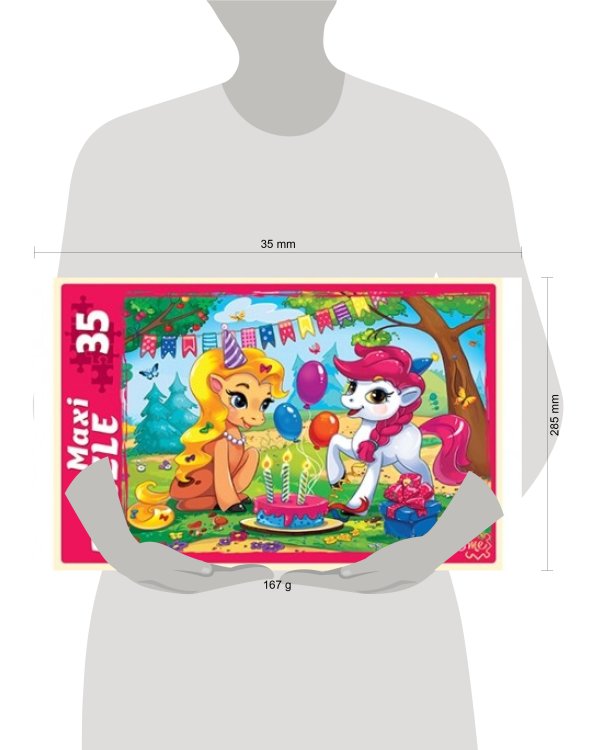 МАКСИ-ПАЗЛЫ. 35 элементов "ПОНИ НА ПРАЗДНИКЕ" (Арт. ПМ-6364)