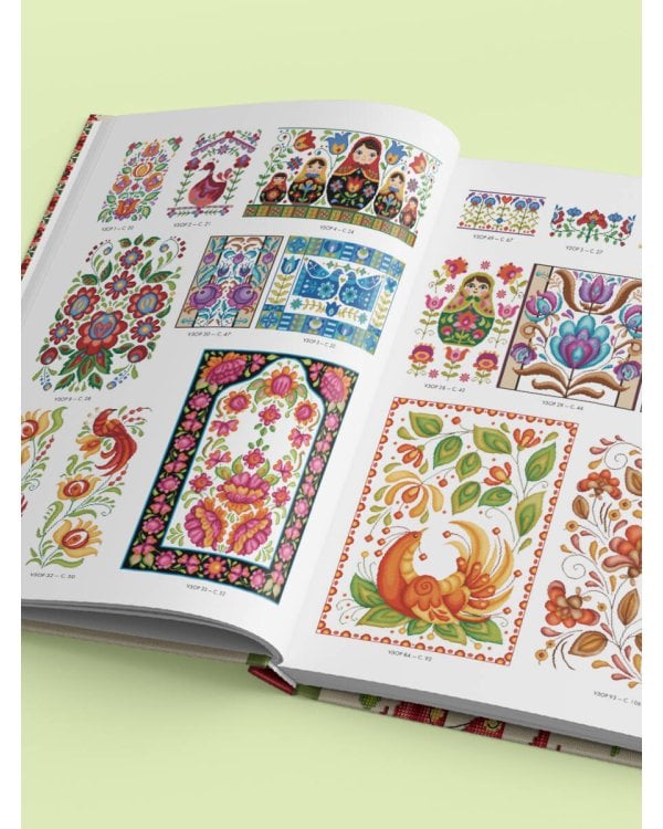 Вышивка крестиком в стиле ФОЛК. 90+ цветных полноразмерных схем