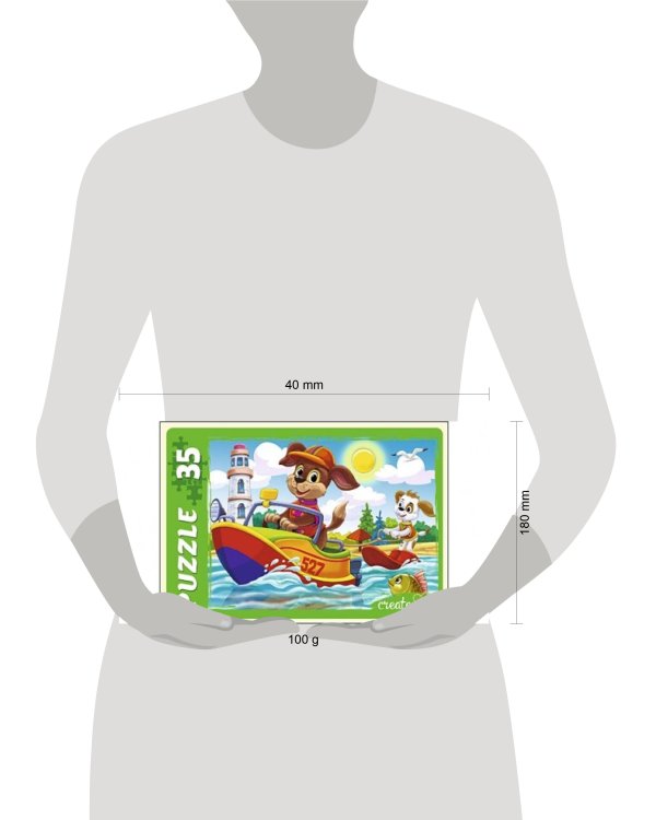 МАКСИ-ПАЗЛЫ 35 элементов. ЩЕНКИ НА МОРЕ (Арт. ПУ35-7274)